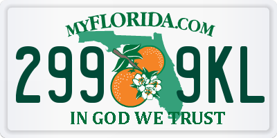 FL license plate 2999KL