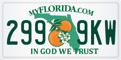 FL license plate 2999KW