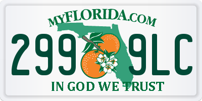 FL license plate 2999LC
