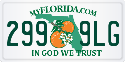 FL license plate 2999LG