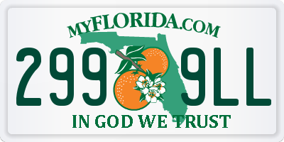 FL license plate 2999LL