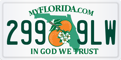 FL license plate 2999LW