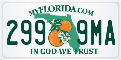 FL license plate 2999MA