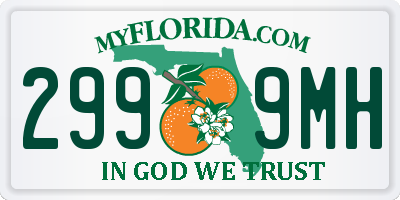 FL license plate 2999MH