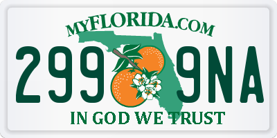 FL license plate 2999NA