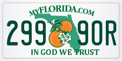 FL license plate 2999OR
