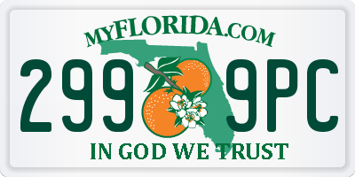 FL license plate 2999PC