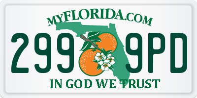 FL license plate 2999PD