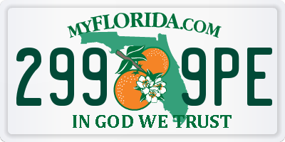 FL license plate 2999PE