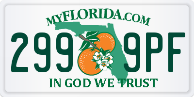 FL license plate 2999PF