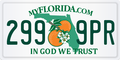 FL license plate 2999PR