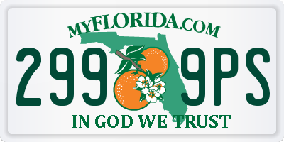 FL license plate 2999PS