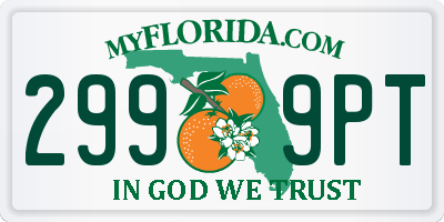 FL license plate 2999PT