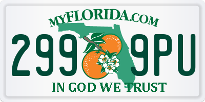 FL license plate 2999PU