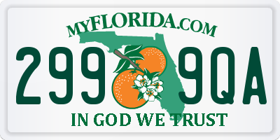 FL license plate 2999QA