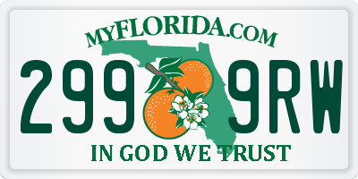 FL license plate 2999RW