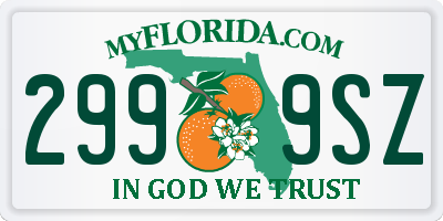 FL license plate 2999SZ