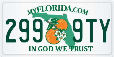 FL license plate 2999TY
