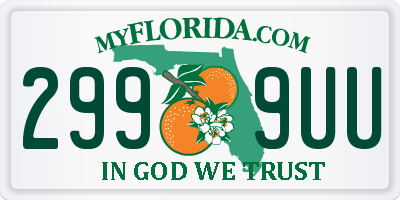 FL license plate 2999UU