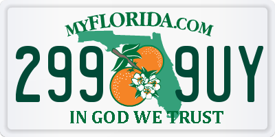 FL license plate 2999UY