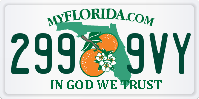 FL license plate 2999VY