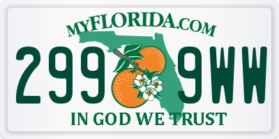 FL license plate 2999WW