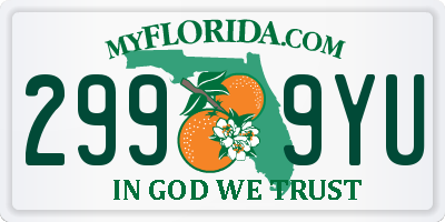 FL license plate 2999YU