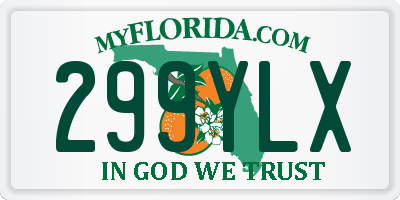 FL license plate 299YLX