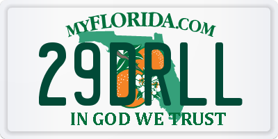 FL license plate 29DRLL