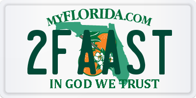 FL license plate 2FAAST