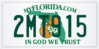 FL license plate 2MT915