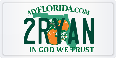 FL license plate 2RYAN