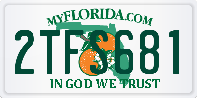 FL license plate 2TFS681