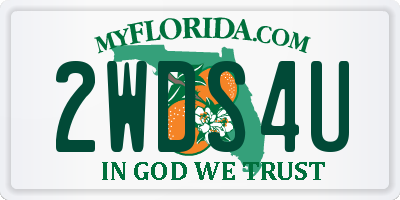 FL license plate 2WDS4U