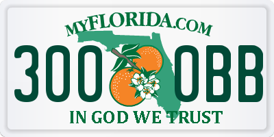 FL license plate 3000BB