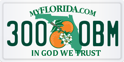 FL license plate 3000BM
