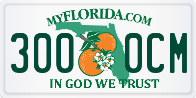 FL license plate 3000CM