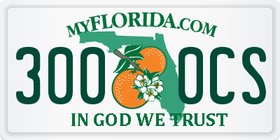 FL license plate 3000CS