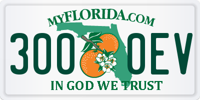 FL license plate 3000EV