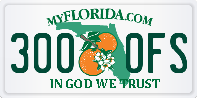FL license plate 3000FS