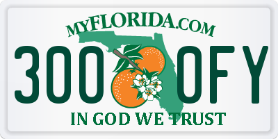 FL license plate 3000FY