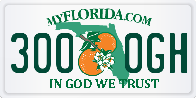 FL license plate 3000GH