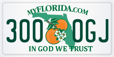 FL license plate 3000GJ