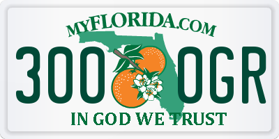 FL license plate 3000GR