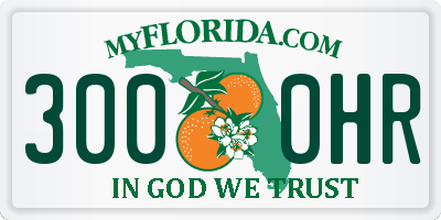FL license plate 3000HR