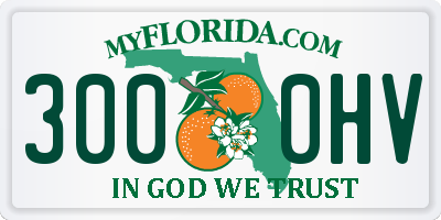 FL license plate 3000HV