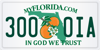 FL license plate 3000IA