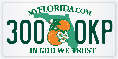 FL license plate 3000KP