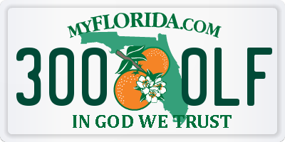 FL license plate 3000LF