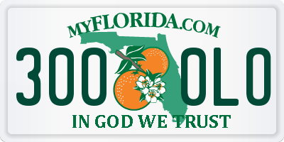 FL license plate 3000LO